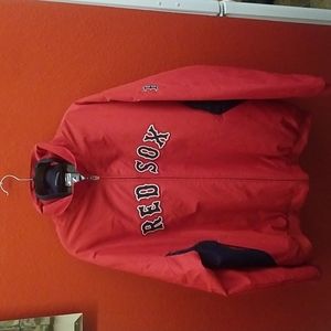 Men's Boston Red Sox Majestic Red/Navy On-Field Therma Base Thermal Full-Zip